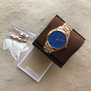 Rose gold MK watch